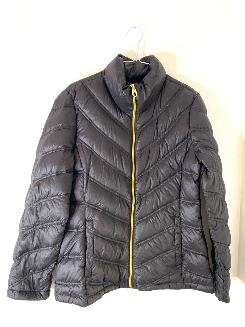 Calvin Klein Black Premium Down Packable Puffer Jacket Leopard Lining